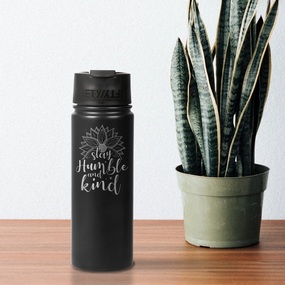 20 oz water bottle engraved with custom design