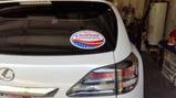 William's review of Custom Stars and Stripes Campaign Oval Sticker