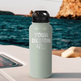 34 oz water bottle engraved with carstickers logo