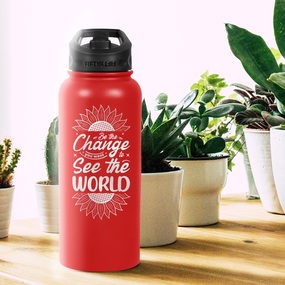34 oz water bottle engraved with custom design