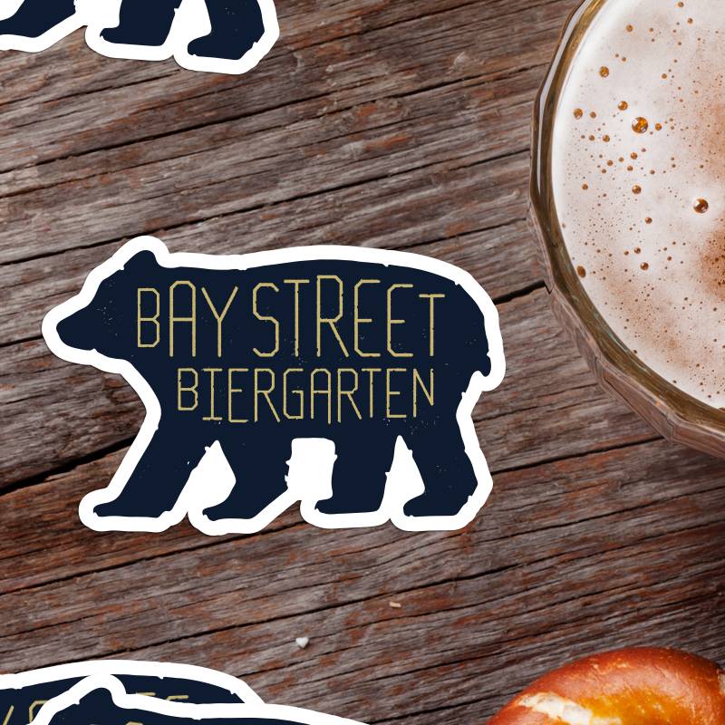 Bay Street Biergarten Die Cut Stickers