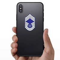 Air Force Rank E-9 Chief Master Sergeant  Sticker on a Phone example