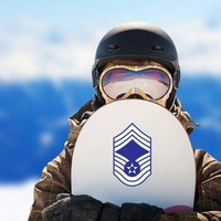 Air Force Rank E-9 Chief Master Sergeant  Sticker on a Snowboard example