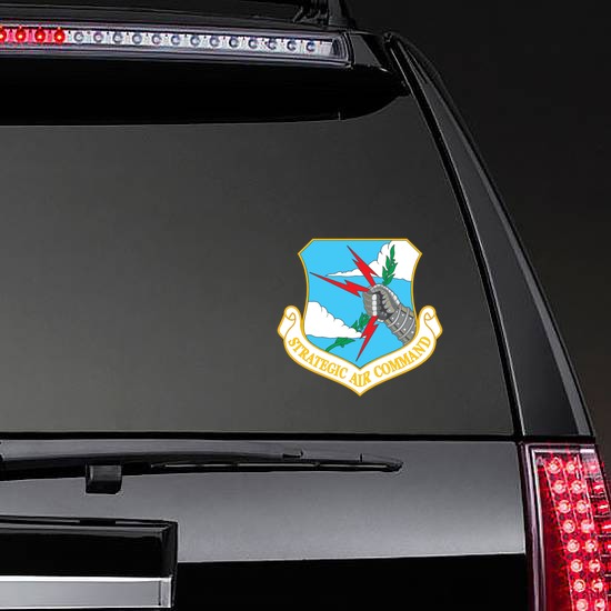 Air Force Strategic Air Command Sticker on a Rear Car Window example