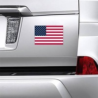 American Flag Magnet on a Car Bumper example