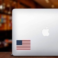 American Flag Sticker on a Laptop example
