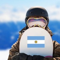 Argentina Country Flag Sticker on a Snowboard example