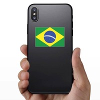 Brazil Flag Sticker on a Phone example
