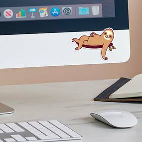 Sloth Mac Apple Computer Sticker