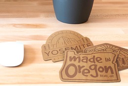 Custom wood sticker examples