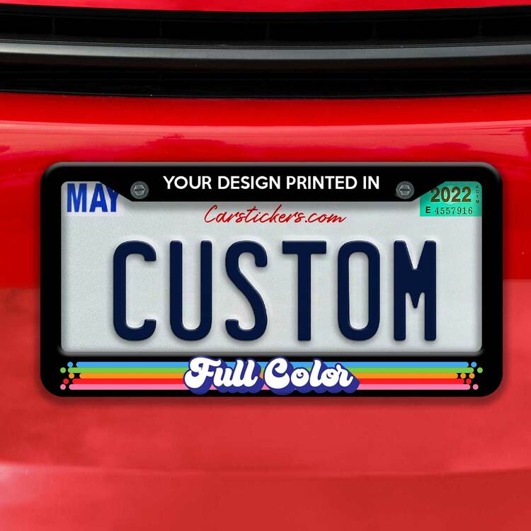 Full Color Custom Digital License Plate Frame 