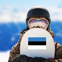 Estonia Flag Sticker on a Snowboard example