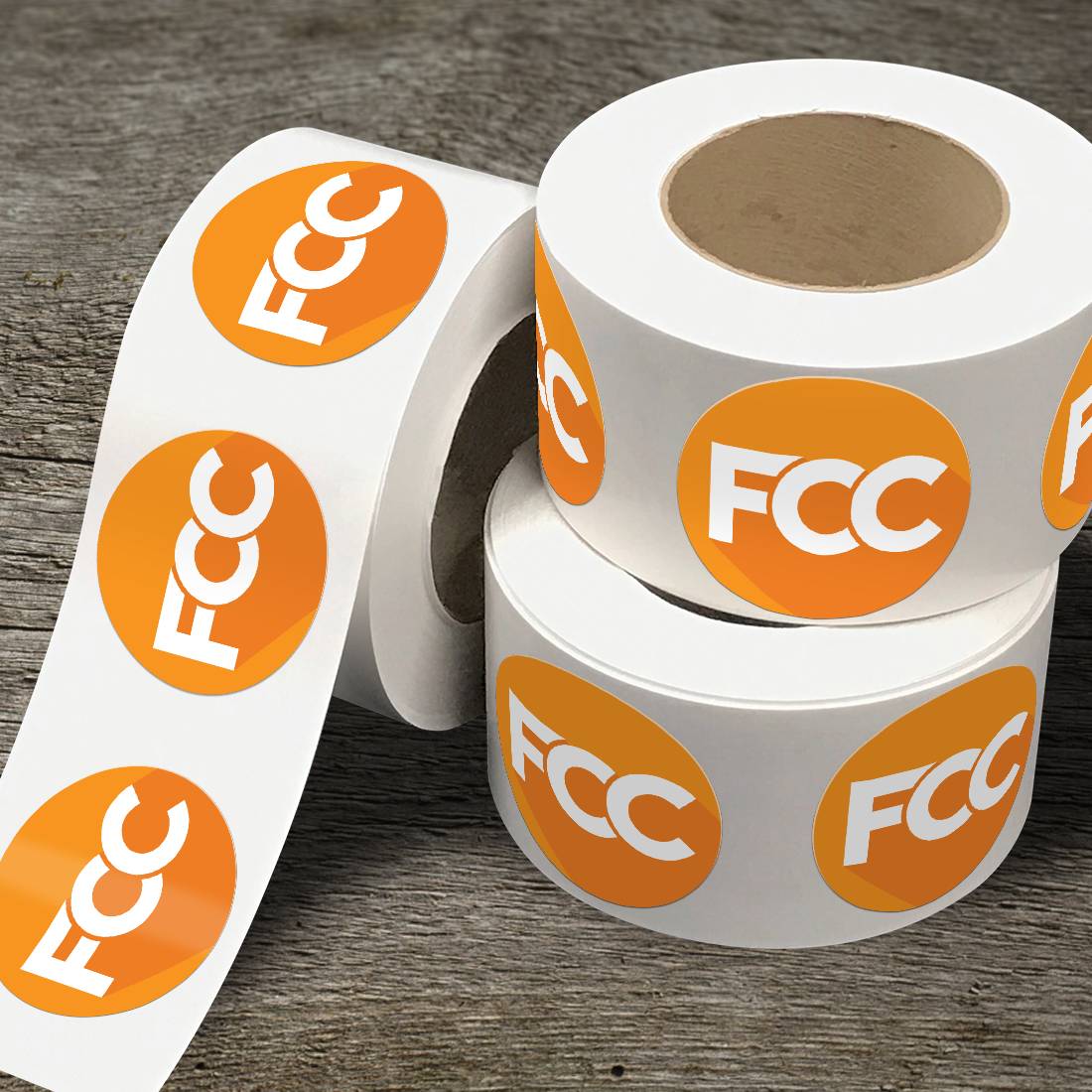 FCC Circle Sticker Rolls
