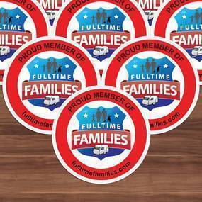 Fulltime Families Circle Cling Stickers