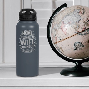 Funny wifi quote engraved on 34 oz water bottle