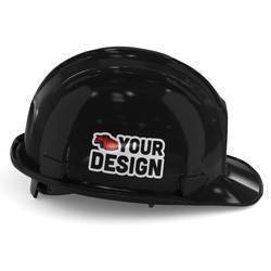 Custom Die Cut Black Hard Hat Sticker
