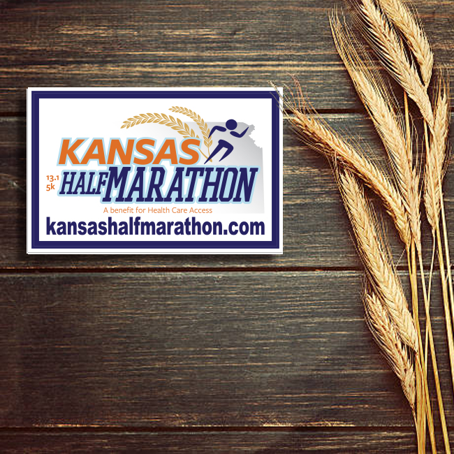 Kansas Half Marathon Rectangle Stickers