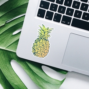 Die-Cut Pineapple Laptop Sticker