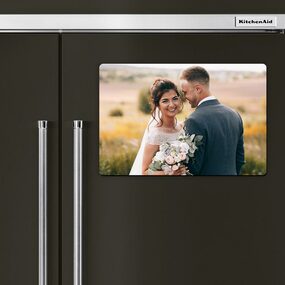 Bride and Groom Photo Magnet