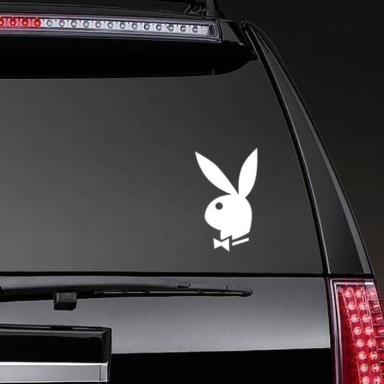Playboy Bunny Sticker on a Rear Car Window example