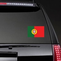 Portugal Flag Sticker on a Rear Car Window example