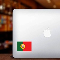 Portugal Flag Sticker on a Laptop example