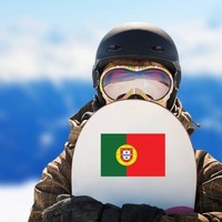 Portugal Flag Sticker on a Snowboard example