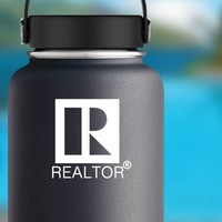 Realtor Real Estate Agent Sticker on a Water Bottle example