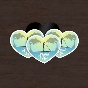 Stand Up Paddleboard Custom Heart Magnet
