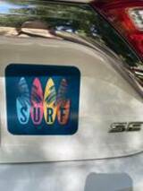 Claude's review of Surf Boards & Palm Leaves Sticker