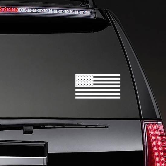 United States Of America Flag Sticker on a Rear Car Window example