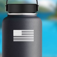 United States Of America Flag Sticker on a Water Bottle example