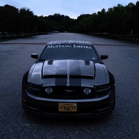 Mustang with Custom Windshield Decal