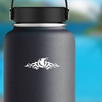 Angry Coyote Design Sticker on a Water Bottle example