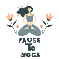 Pause to Yoga Illustration Sticker