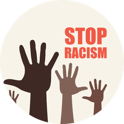 Stop Racism Icon Sticker