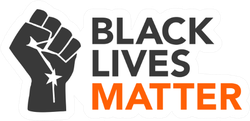 Black Lives Matter Illustration With Strong Fist Sticker
