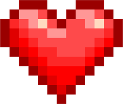 Pixel Art Glossy Heart Sticker
