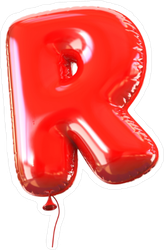 Letter R Balloon Font Sticker
