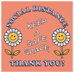Keep a Safe Space Flower Sticker