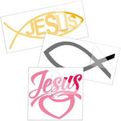 Ichthus Fish Stickers