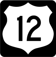 Highway Number Sign with Black Border Magnets