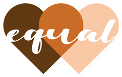 Equal On Skin Equality Heart Illustration Sticker
