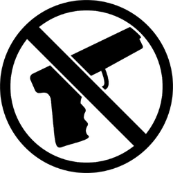 Gun Ban Icon Sticker