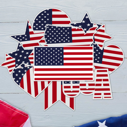 USA All The Way - American Flag Sticker Bundle