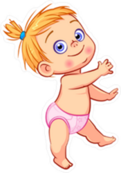 Happy Baby Girl Sticker