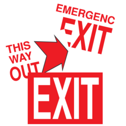 Exit Sign Stickers