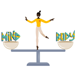 Mind Body Balance Illustration Sticker