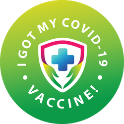 I Got My Vaccine Shield Sticker