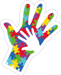 Autism Awareness Hands Sticker
